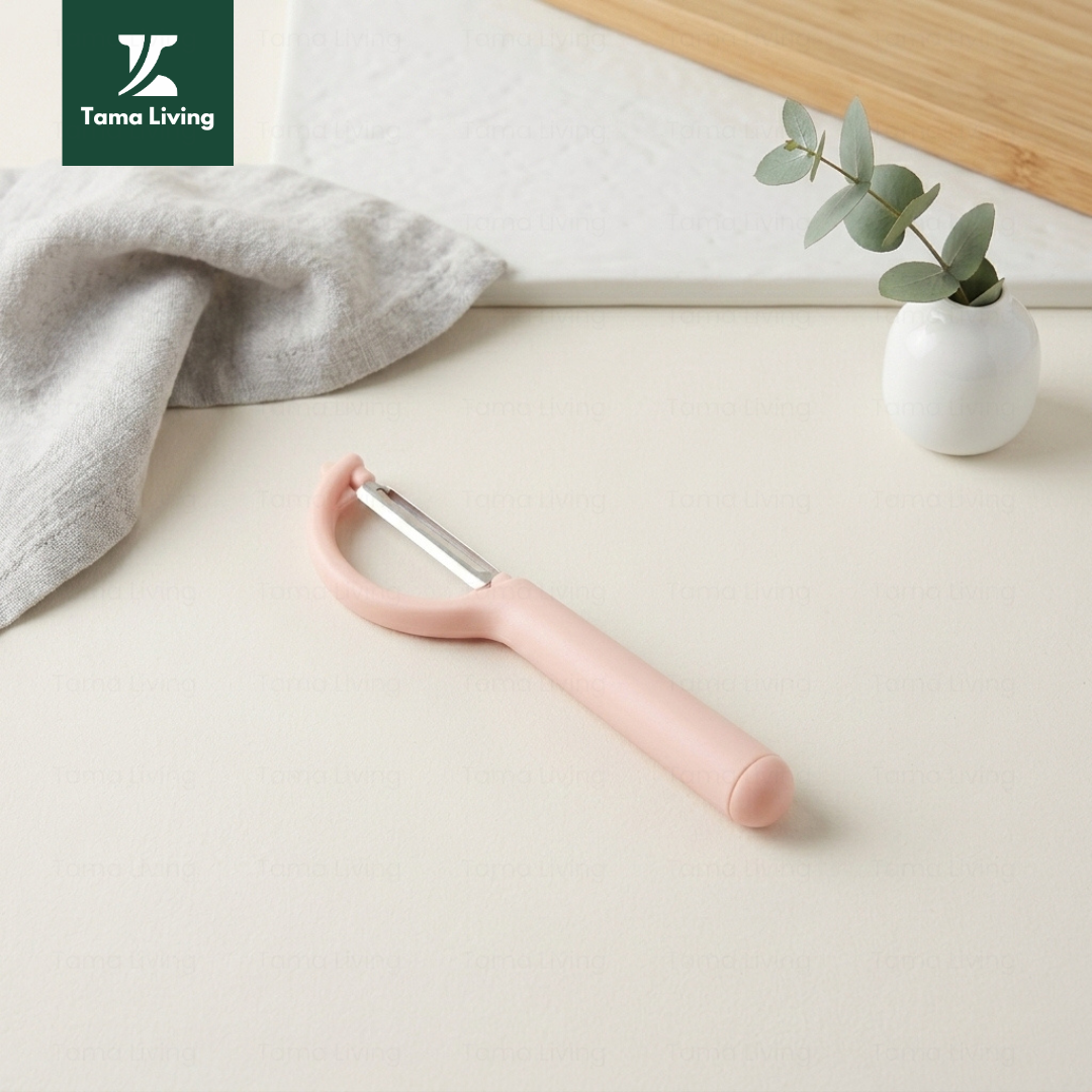 TAMA LIVING Roka Alat Pengupas Sayur Buah Peeler Buah Sayur Pink