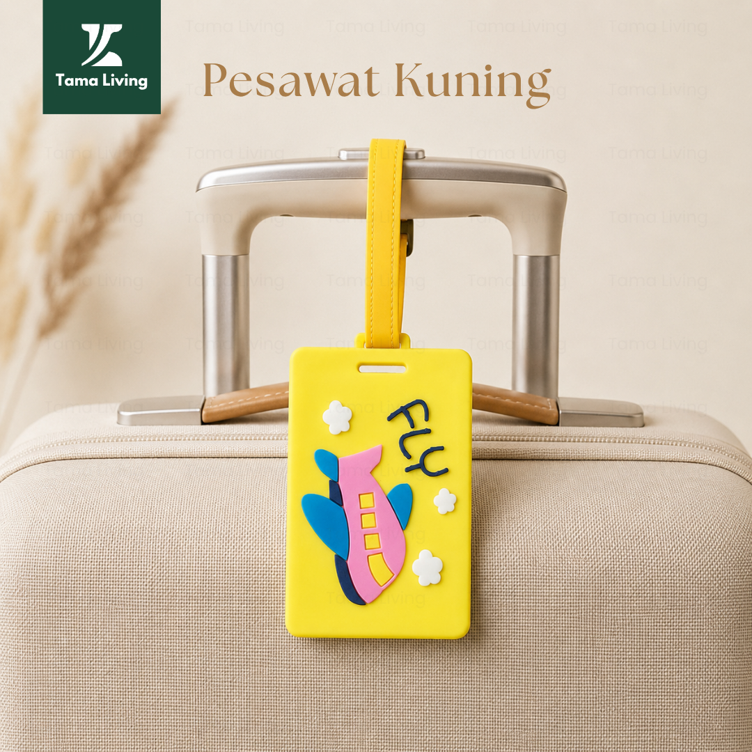 TAMA LIVING Gantungan Koper Luggage Tag Tag Koper Gantungan Tas Murah Pesawat Kuning