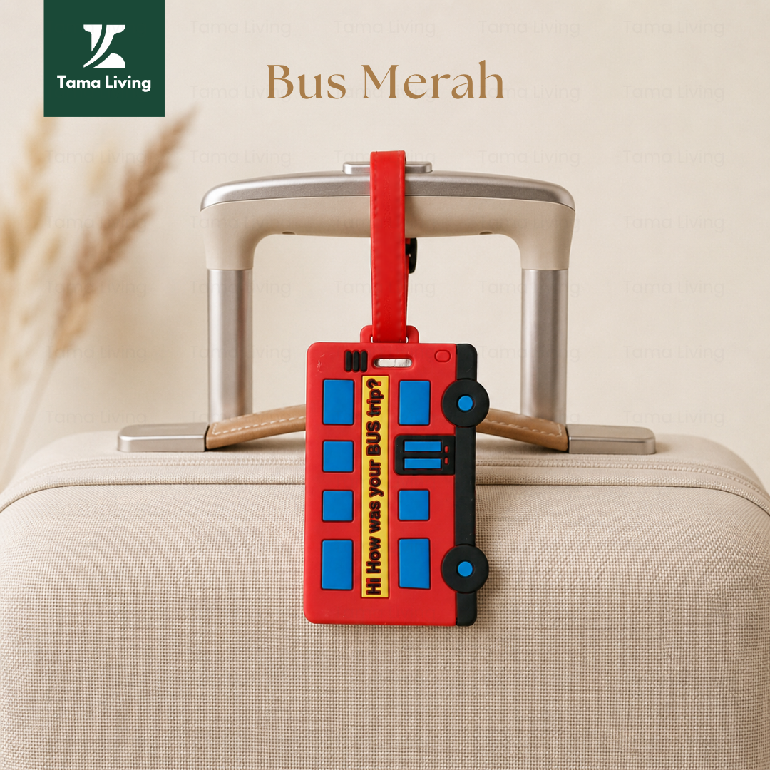 TAMA LIVING Gantungan Koper Luggage Tag Tag Koper Gantungan Tas Murah Bus Merah
