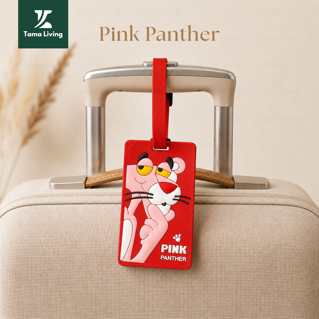 TAMA LIVING Gantungan Koper Luggage Tag Tag Koper Gantungan Tas Murah Pink Panther