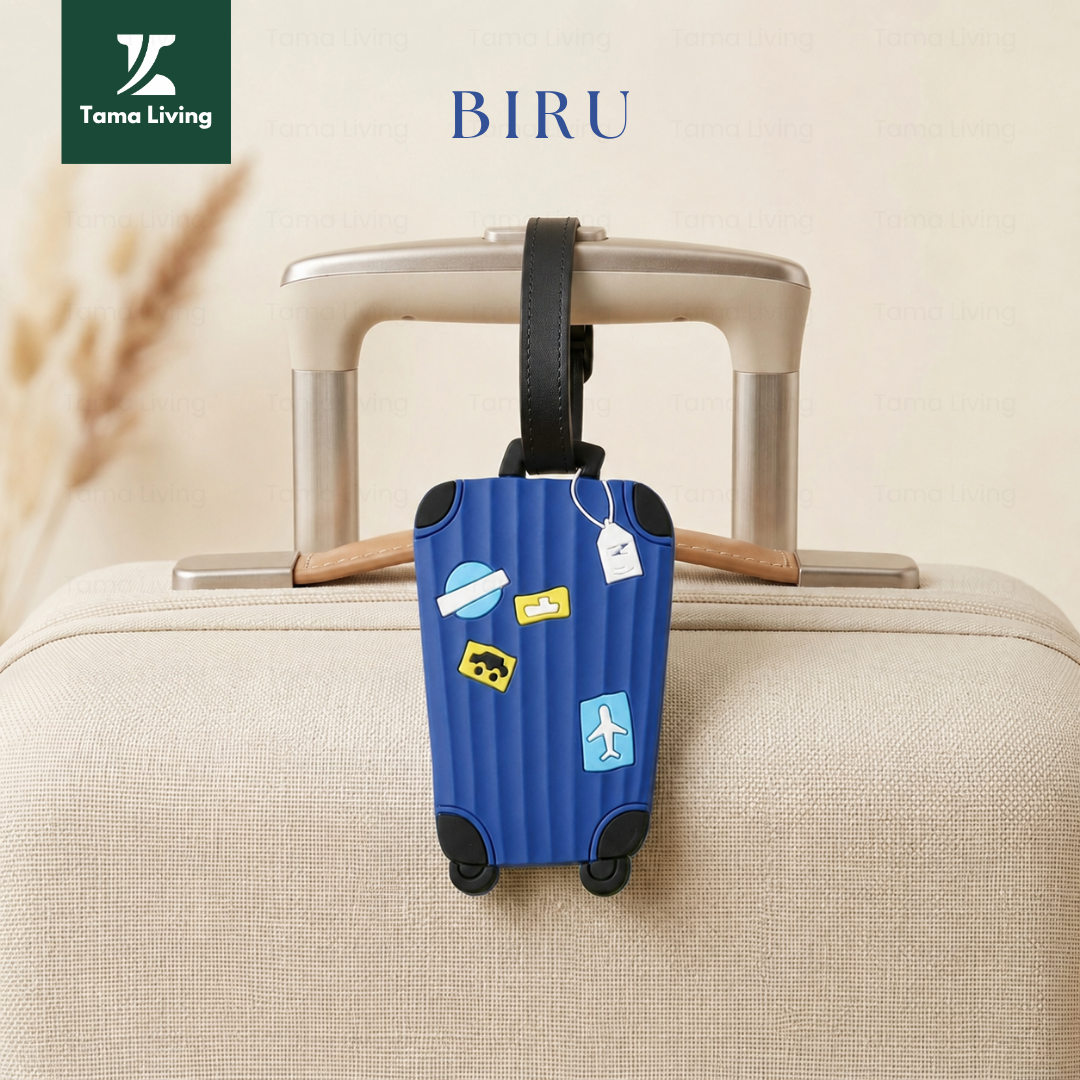 TAMA LIVING Gantungan Koper Luggage Tag Tag Koper Gantungan Tas Murah Koper Biru