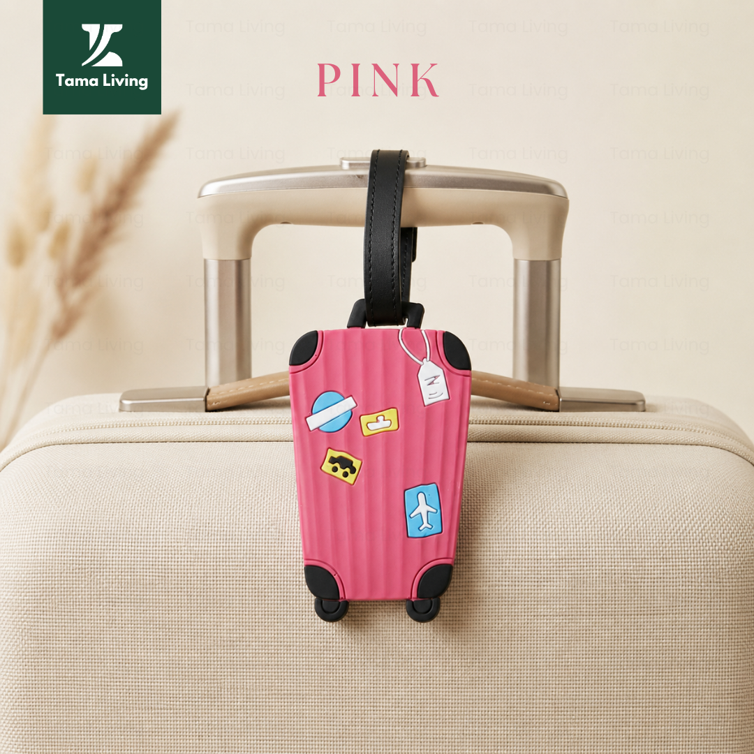 TAMA LIVING Gantungan Koper Luggage Tag Tag Koper Gantungan Tas Murah Koper Pink