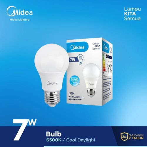 Midea Lampu LED Bulb 7 Watt 6500K - Putih - Cool Day Light
