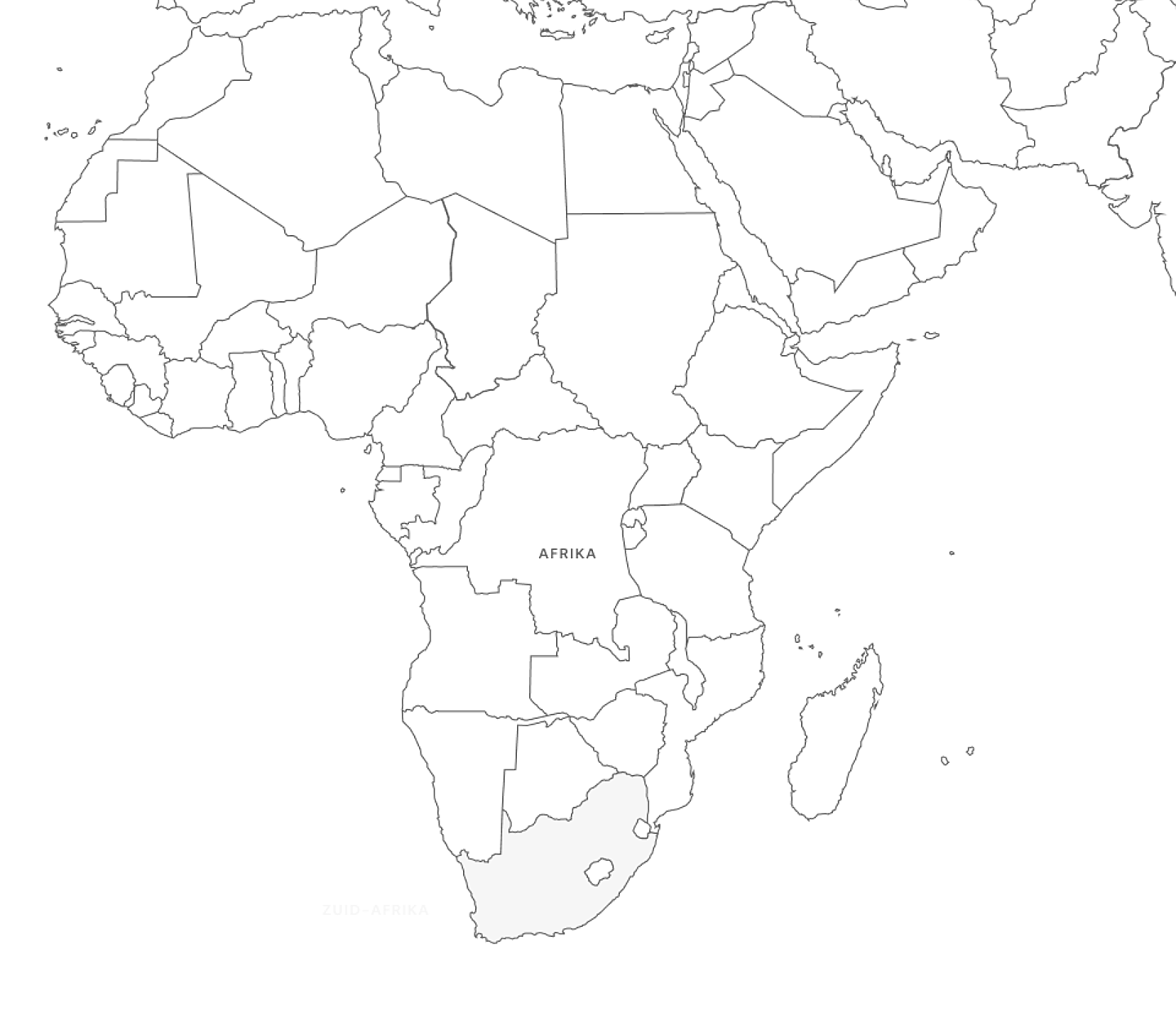 MAP Zuid Afrika
