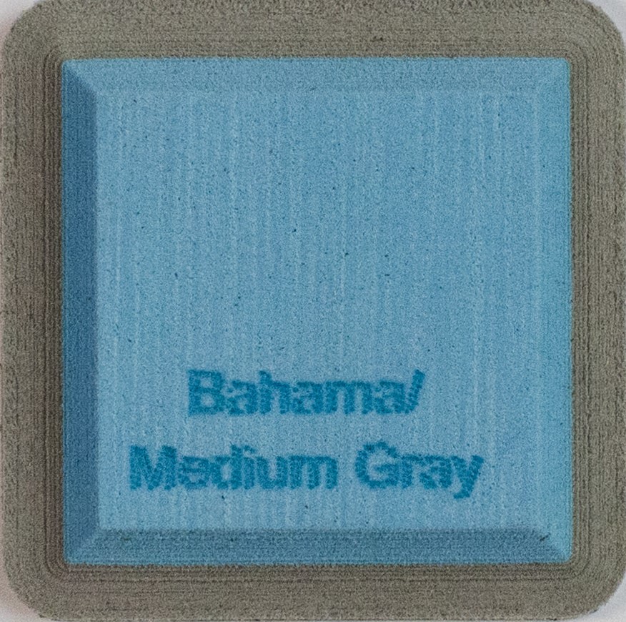 Bahama Blue on Medium Gray