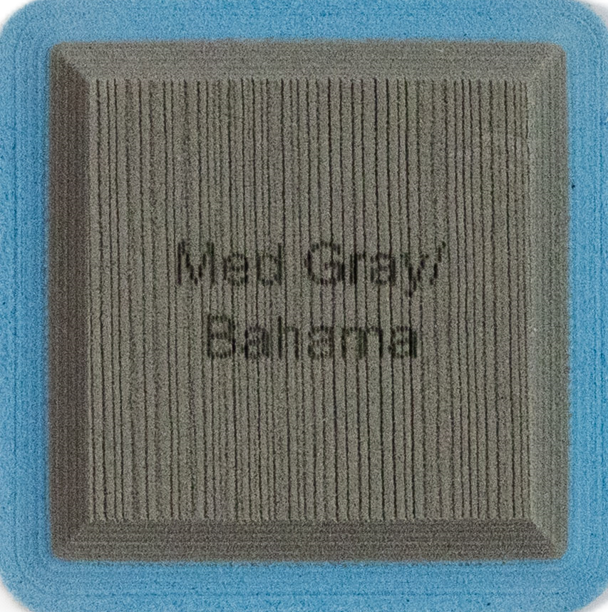 Medium Gray on Bahama Blue