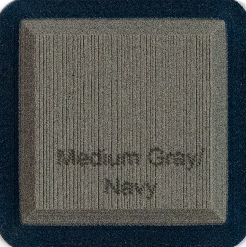 Medium Gray on Navy Blue