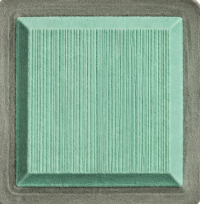 Sea Foam Green on Medium Gray