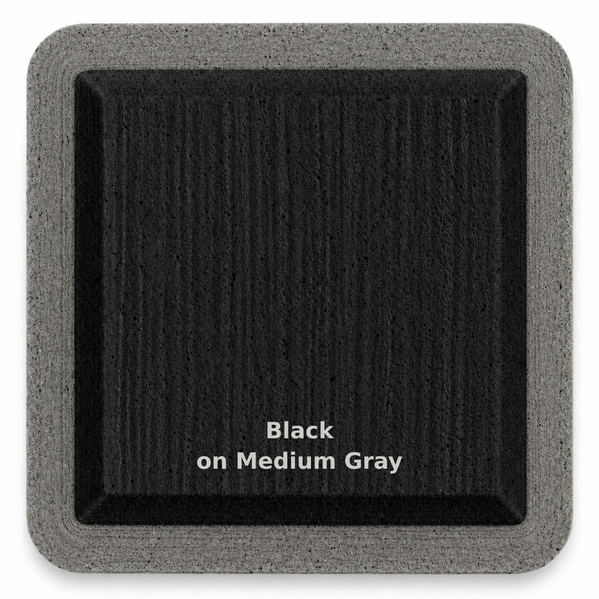 Black on Medium Gray