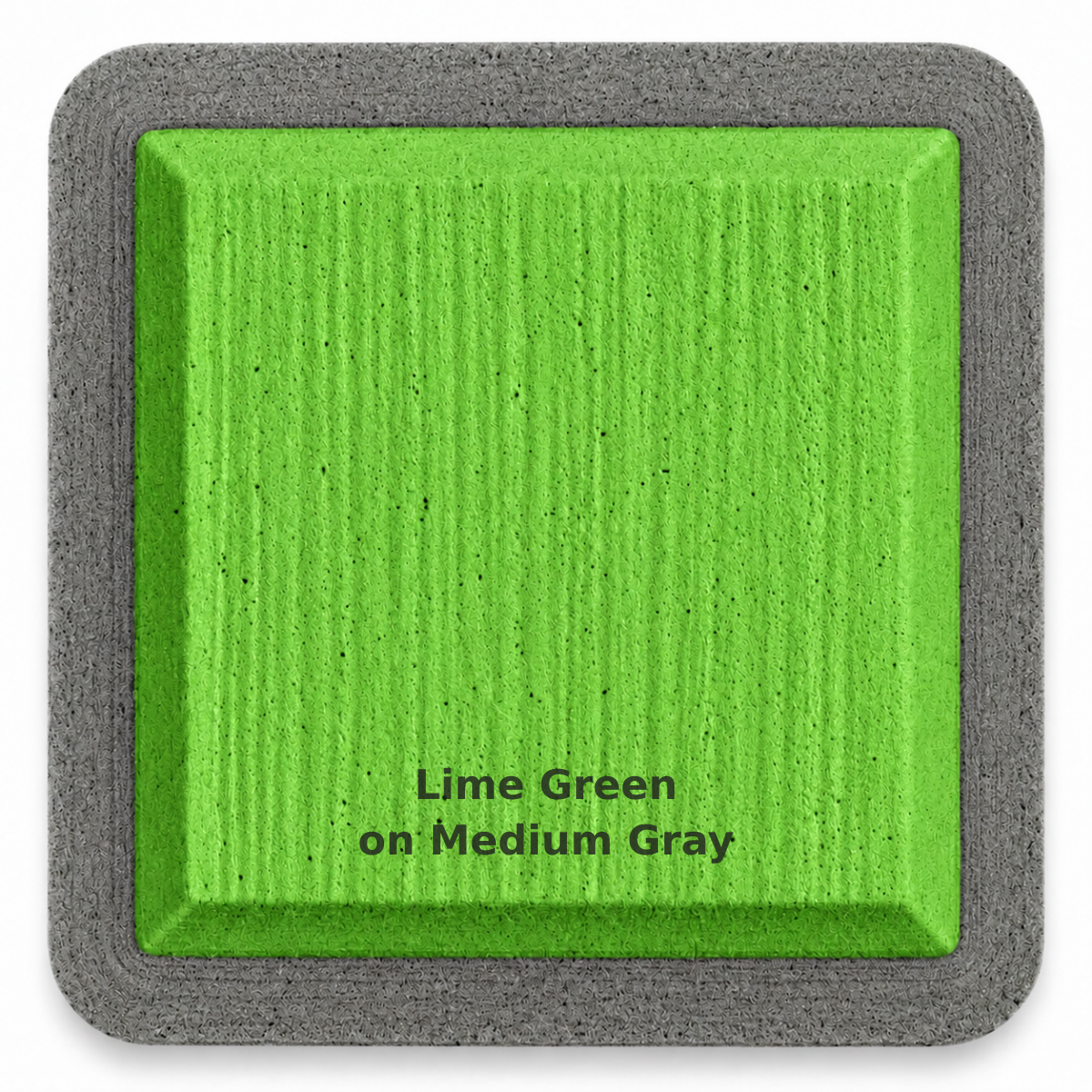 Lime Green on Medium Gray