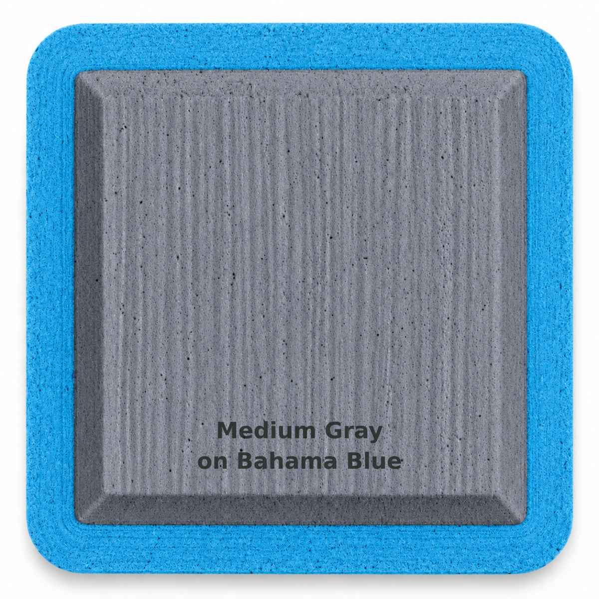 Medium Gray on Bahama Blue