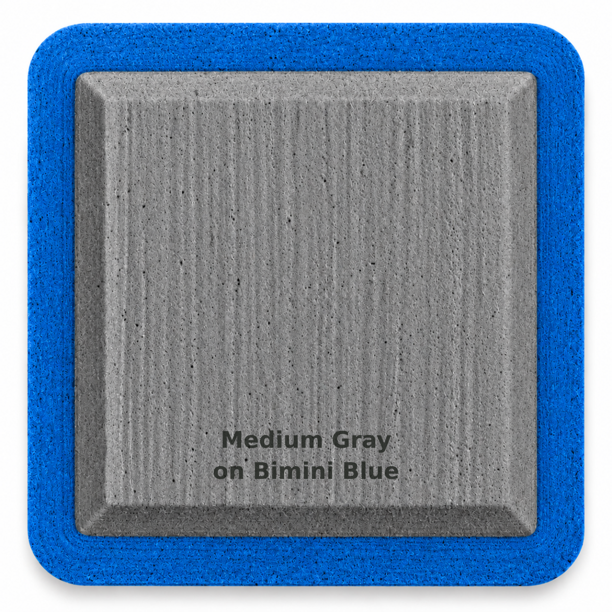 Medium Gray on Bimini Blue