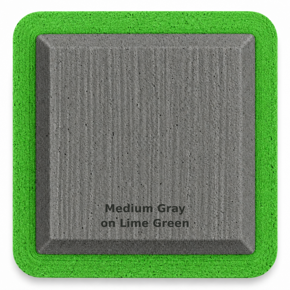 Medium Gray on Lime Green