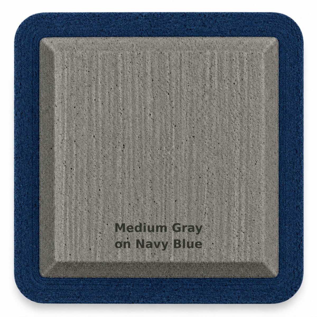 Medium Gray on Navy Blue