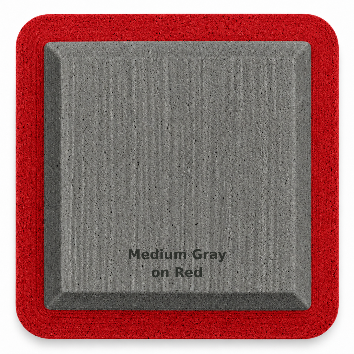 Medium Gray on Red