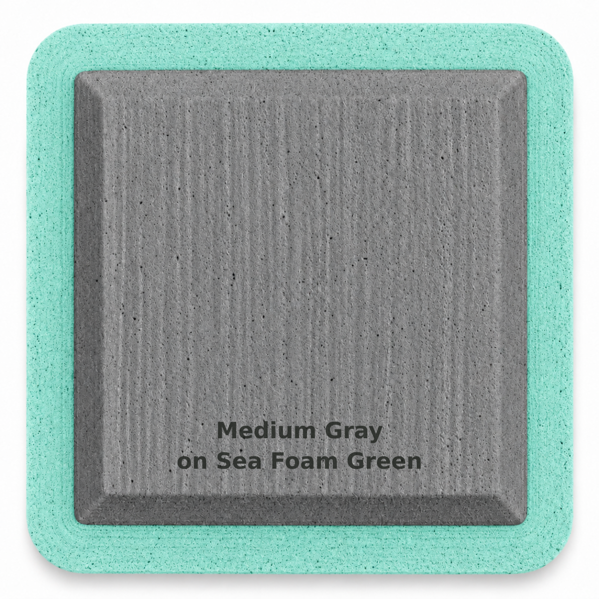 Medium Gray on Sea Foam Green