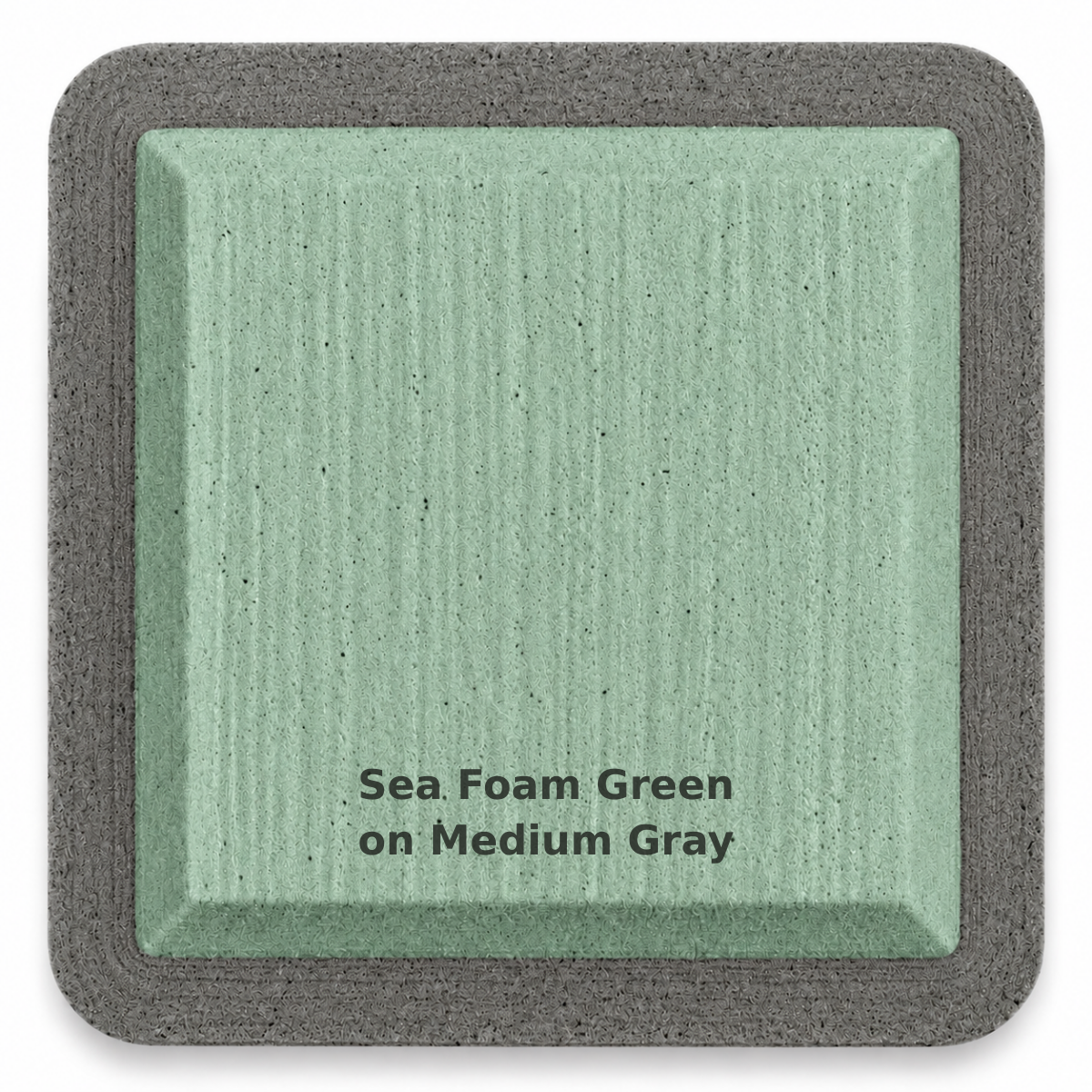 Sea Foam Green on Medium Gray
