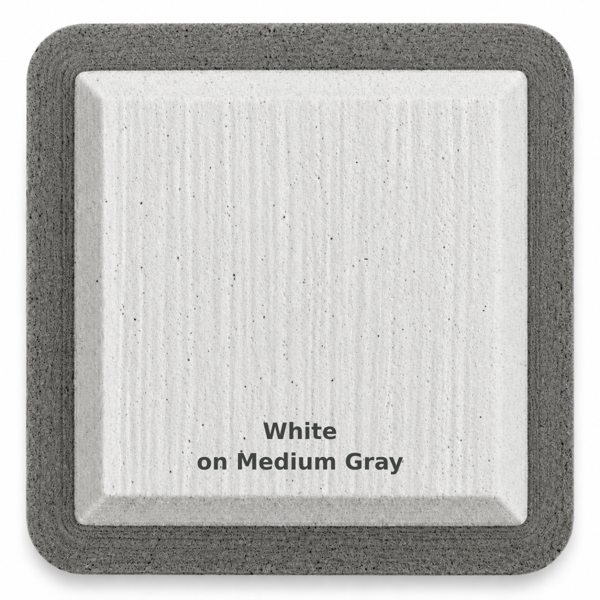 White on Medium Gray