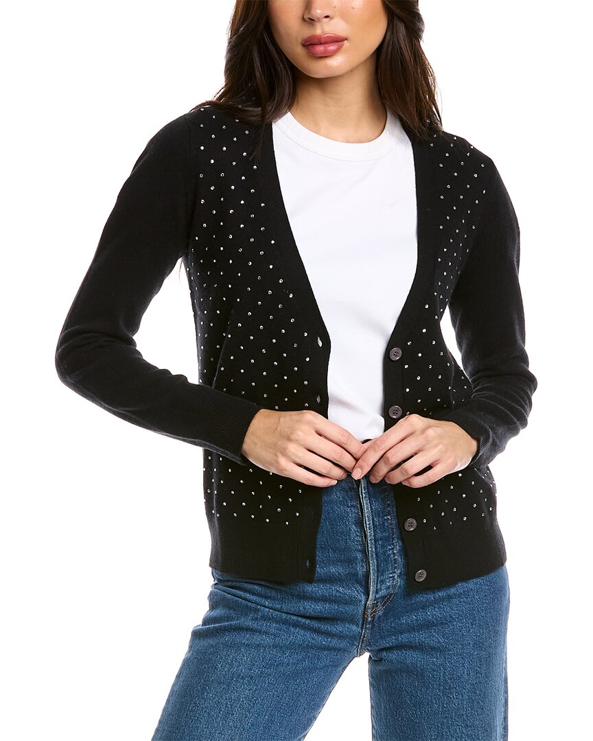 Sofiacashmere Rhinestone Cashmere Sweater