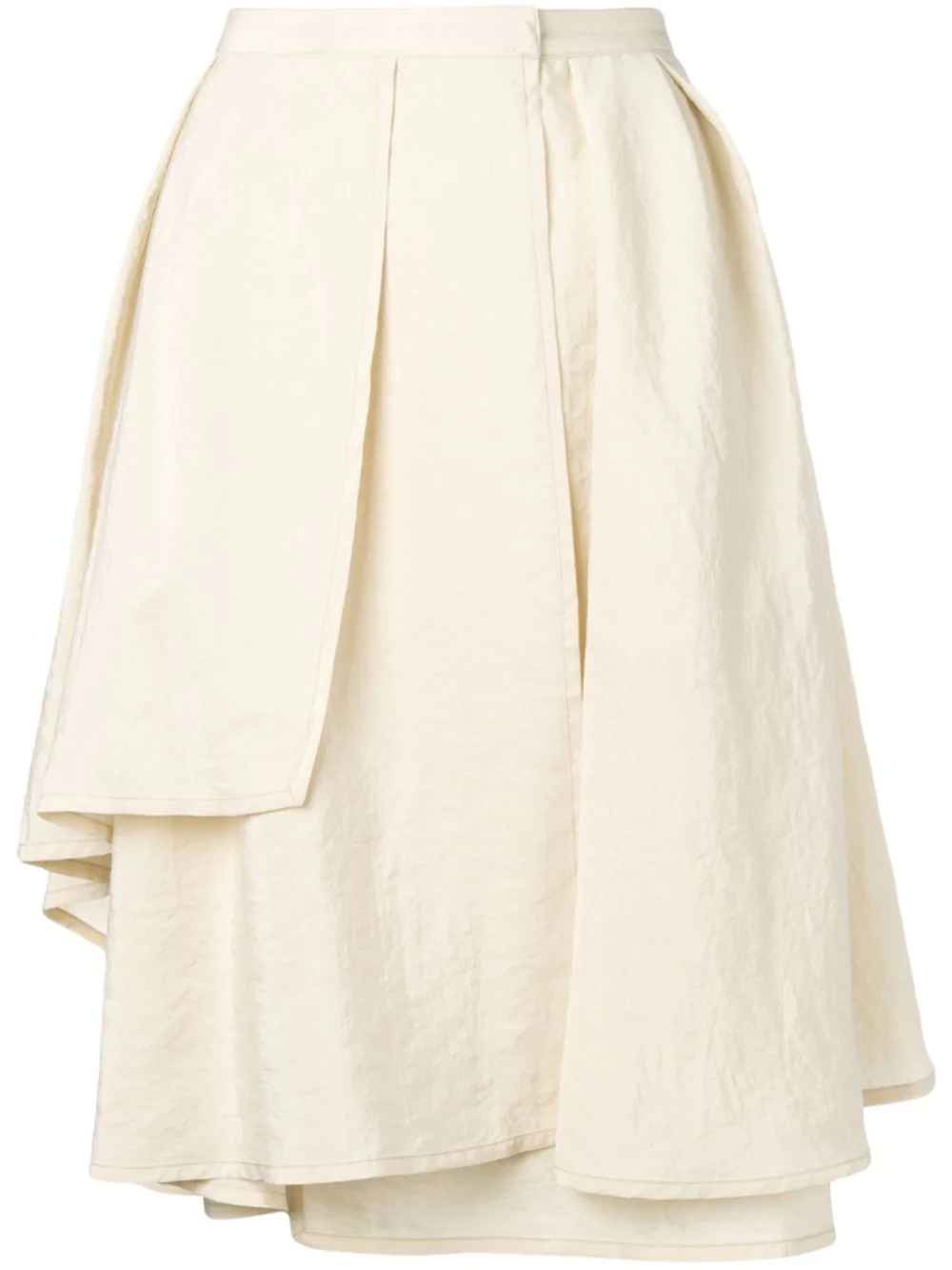 Lemaire draped midi skirt with layers - Neutrals