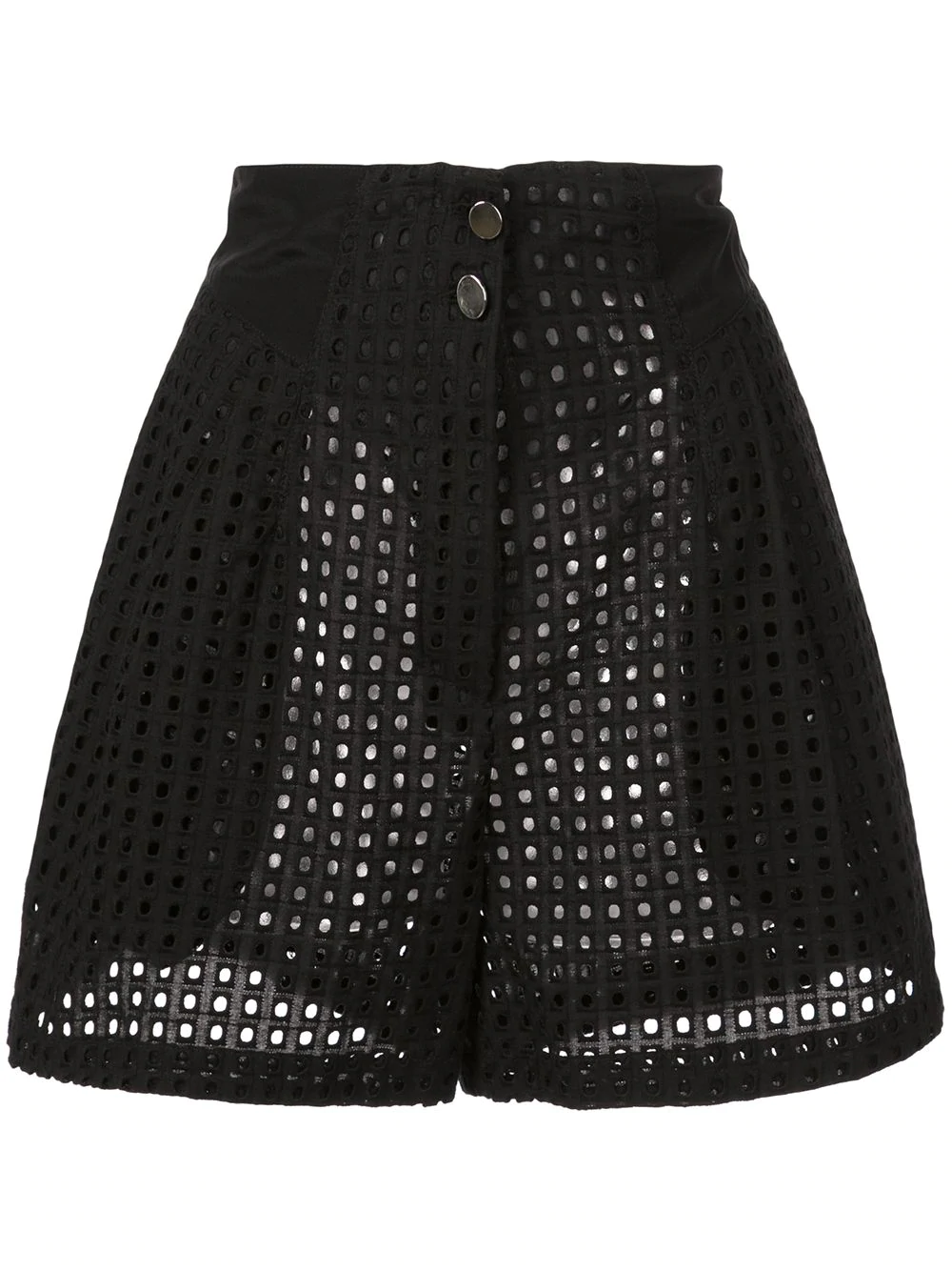 Fleur Du Mal sheer high-waisted shorts - Black