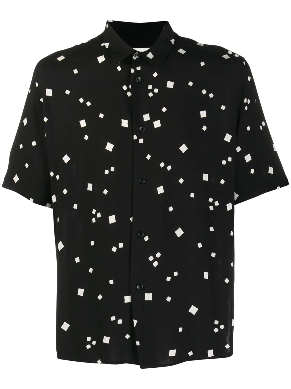 Saint Laurent square print shirt - Black