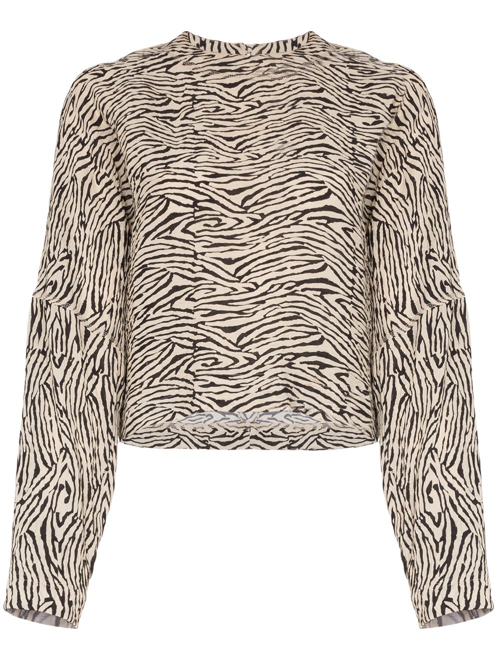 Nanushka Louise zebra-print blouse - Black