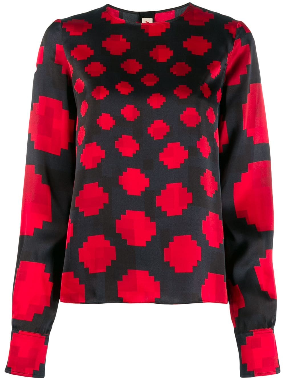 Marni pixel print blouse - Blue