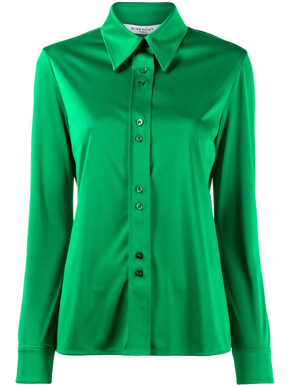 Givenchy textured pointed collar shirt - Green