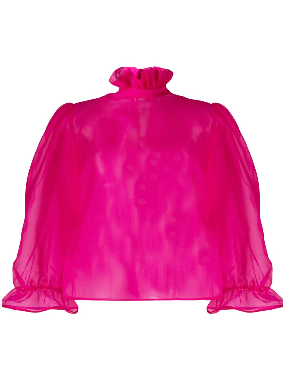 MSGM sheer ruffle blouse - PINK