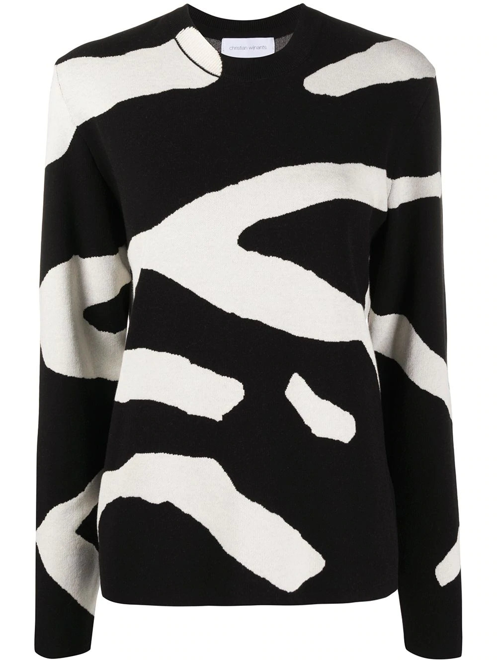 Christian Wijnants zebra stripe jumper - Black