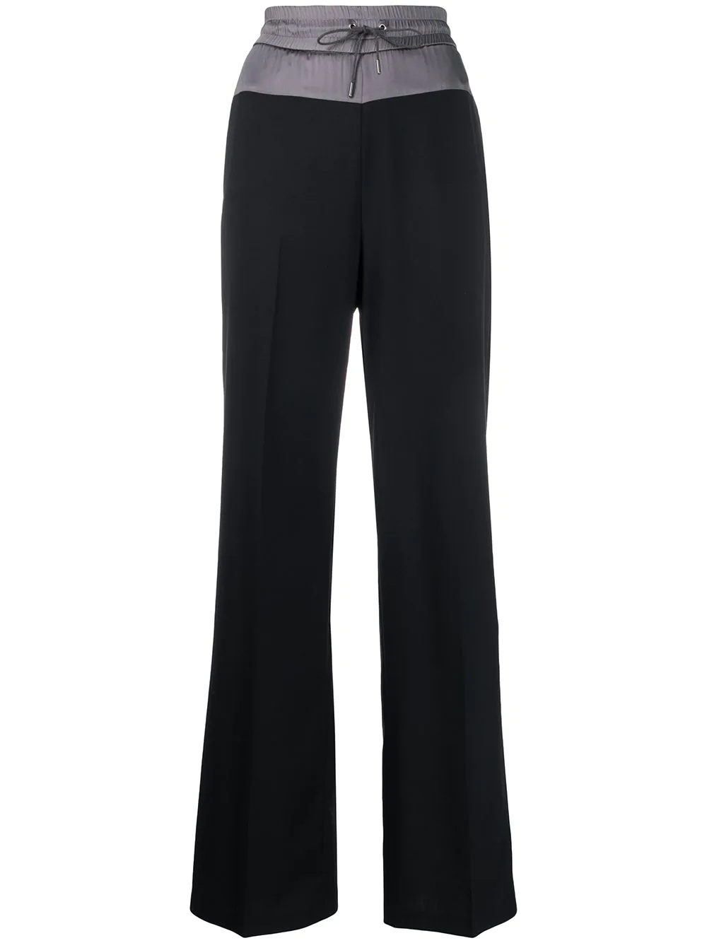 Fabiana Filippi contrasting waistband wide-leg trousers - Black