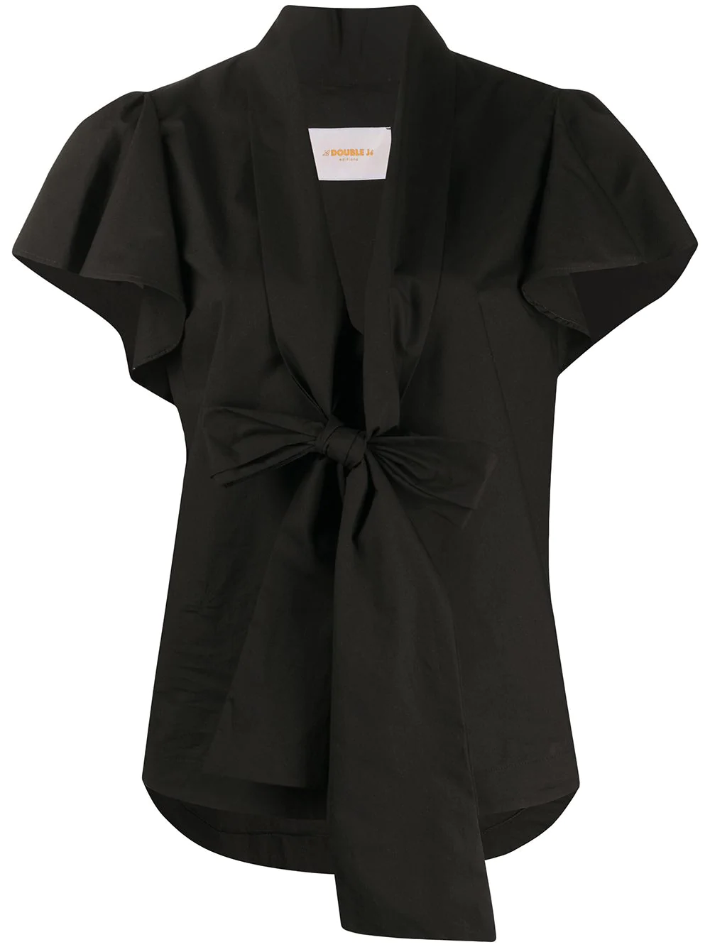 La Doublej Lou Lou tie front shirt - Black