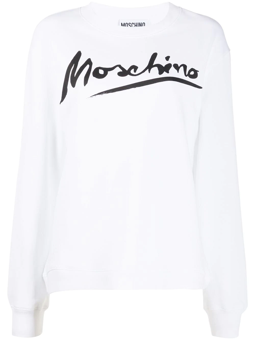 Moschino logo script sweatshirt - White