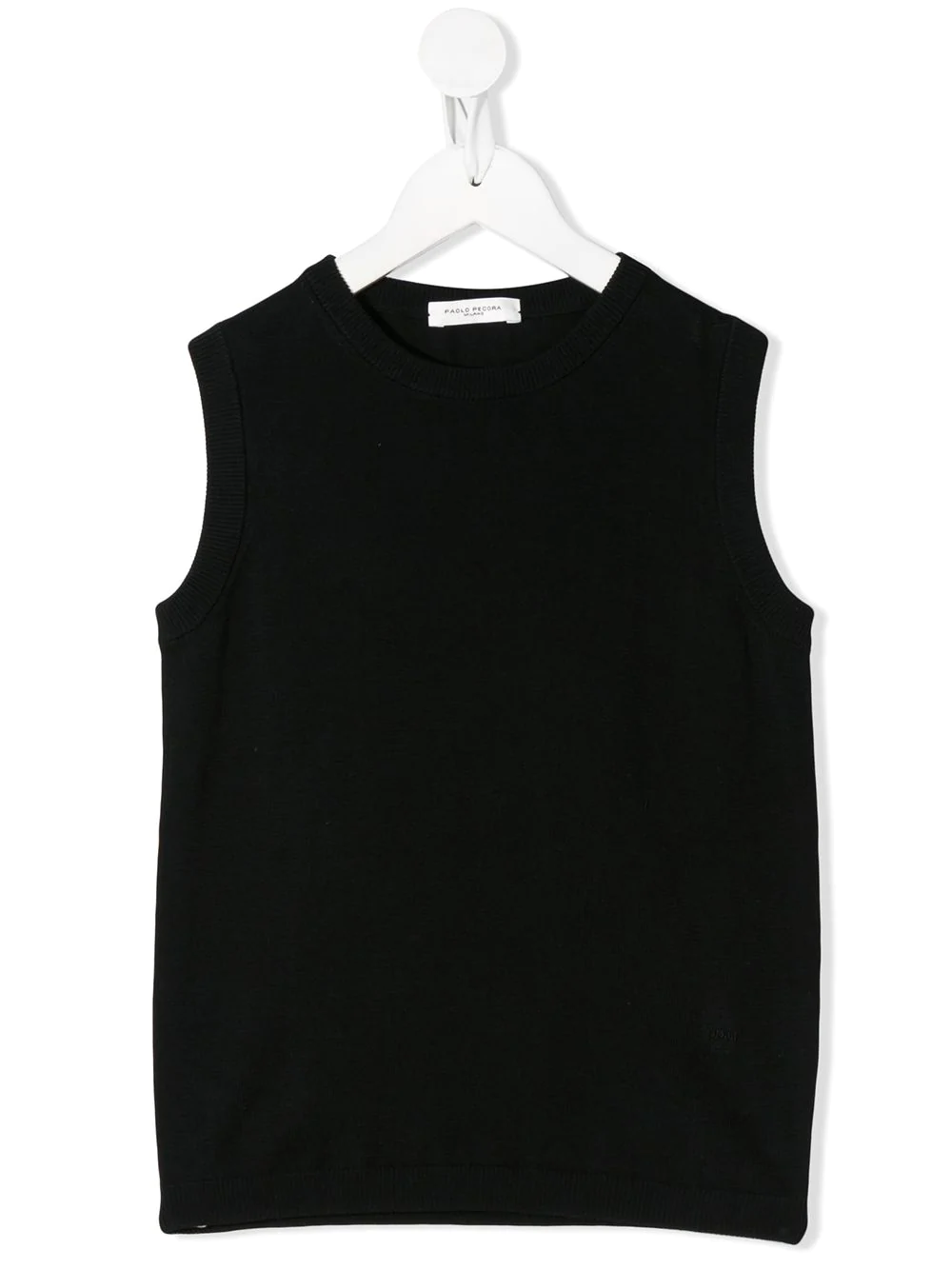 Paolo Pecora Kids knitted sleeveless vest - Black