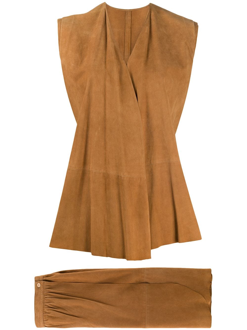 Versace Pre-Owned 1970s sleeveless suit - Brown