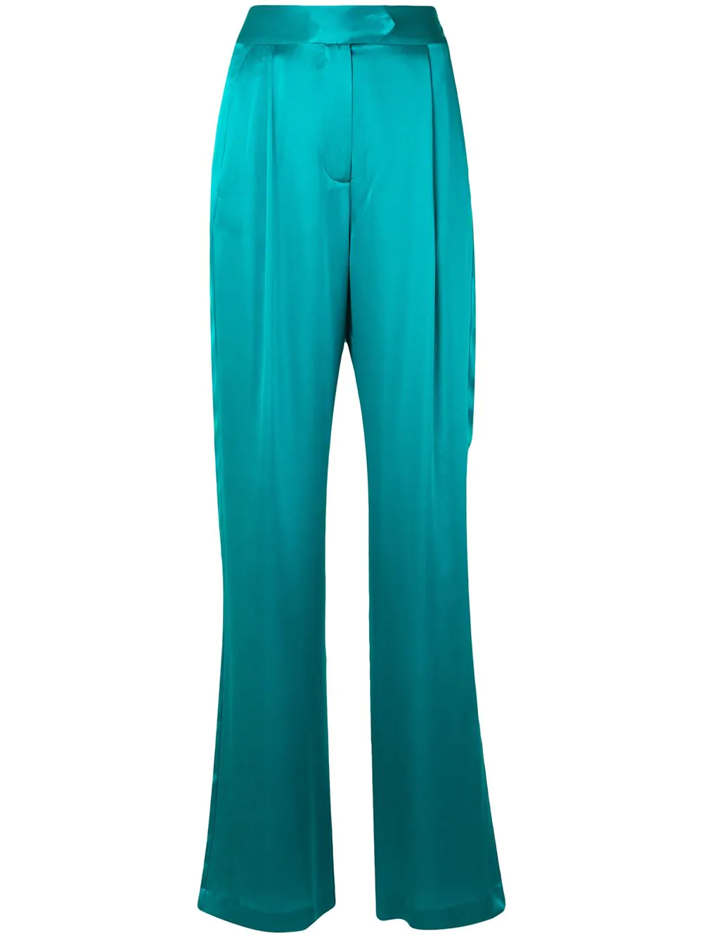 Michelle Mason high-waisted wide-leg trousers - Green