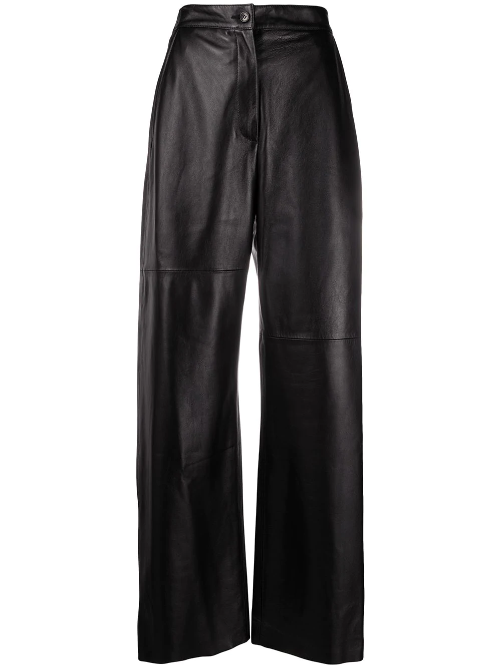 MM6 Maison Margiela elasticated-waist wide-leg trousers - Black