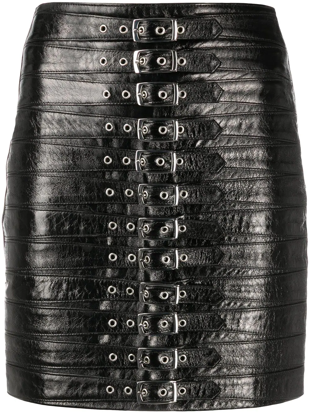 Manokhi buckle front pencil skirt - Black