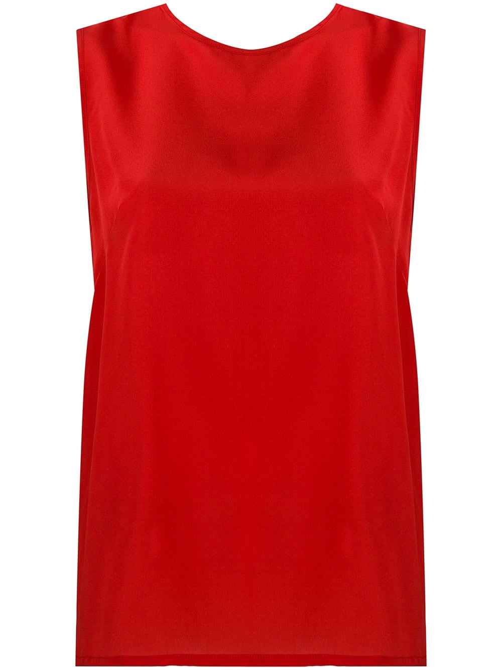 P.A.R.O.S.H. Satirad sleeveless blouse - Red