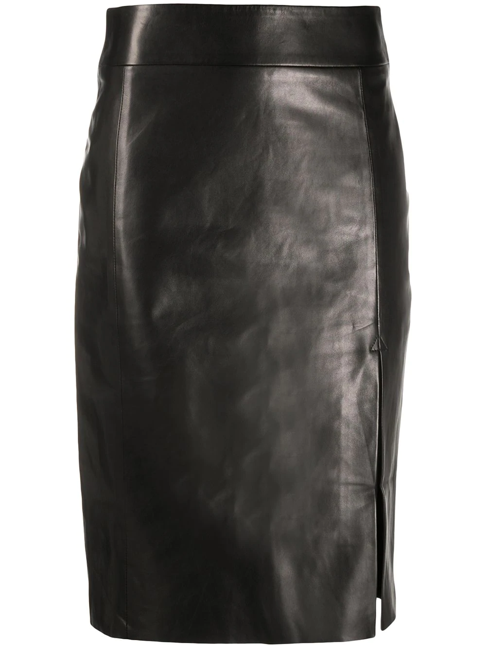 Drome fitted leather skirt - Black