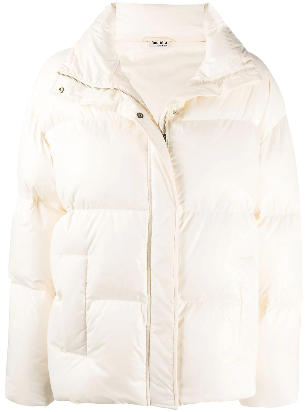 Miu Miu oversized padded coat - Neutrals