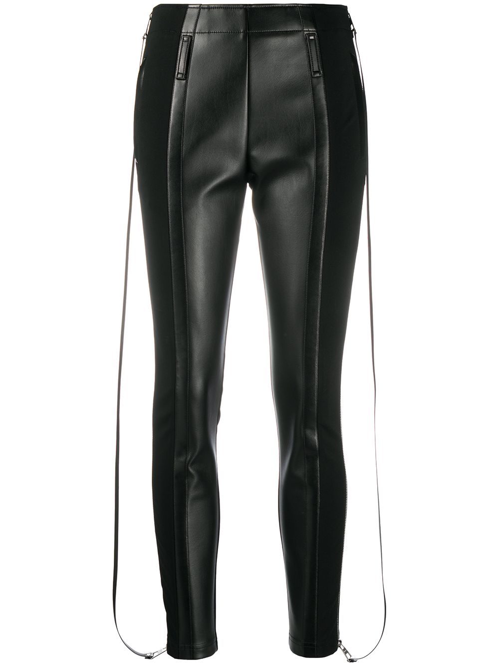 Burberry zip-detail stretch crepe jersey leggings - Black