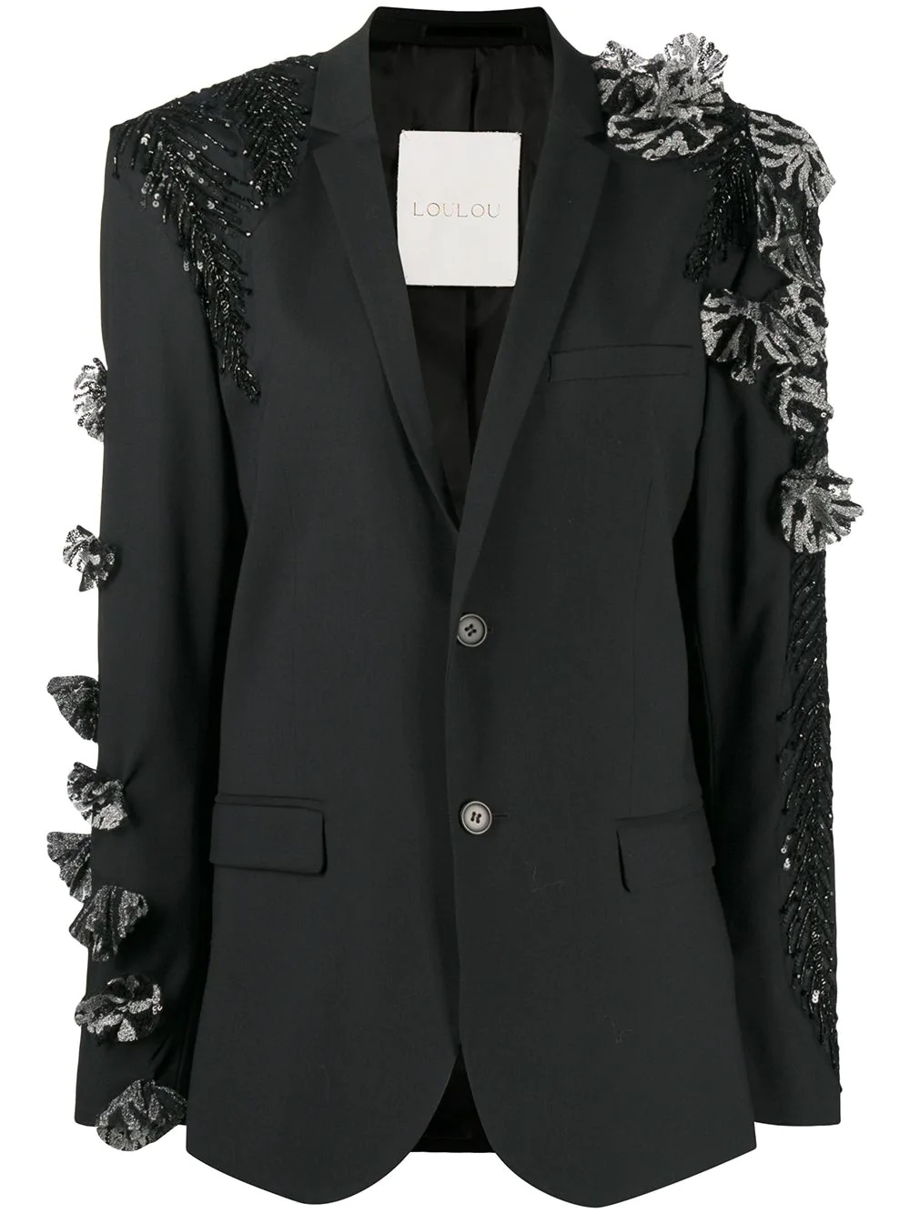 Loulou embellished appliqué blazer - Black