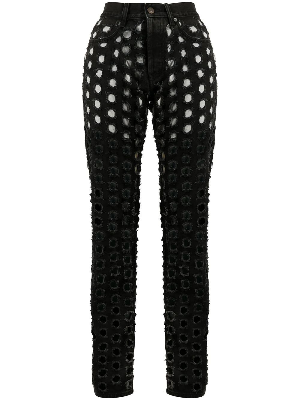 Maison Margiela perforated slim-fit jeans - Black