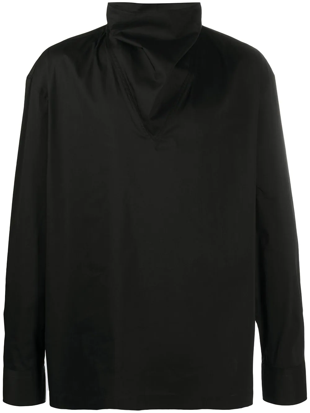 Emporio Armani high neck shirt - Black