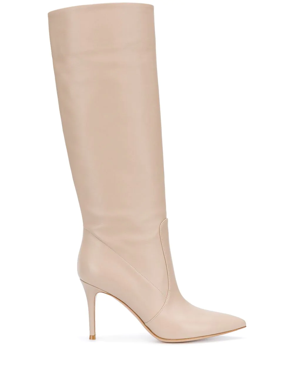 Gianvito Rossi pointed knee-high boots - Neutrals