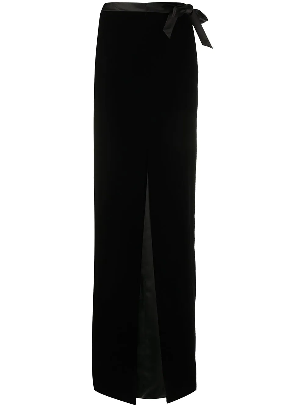 Saint Laurent velvet long skirt - Black