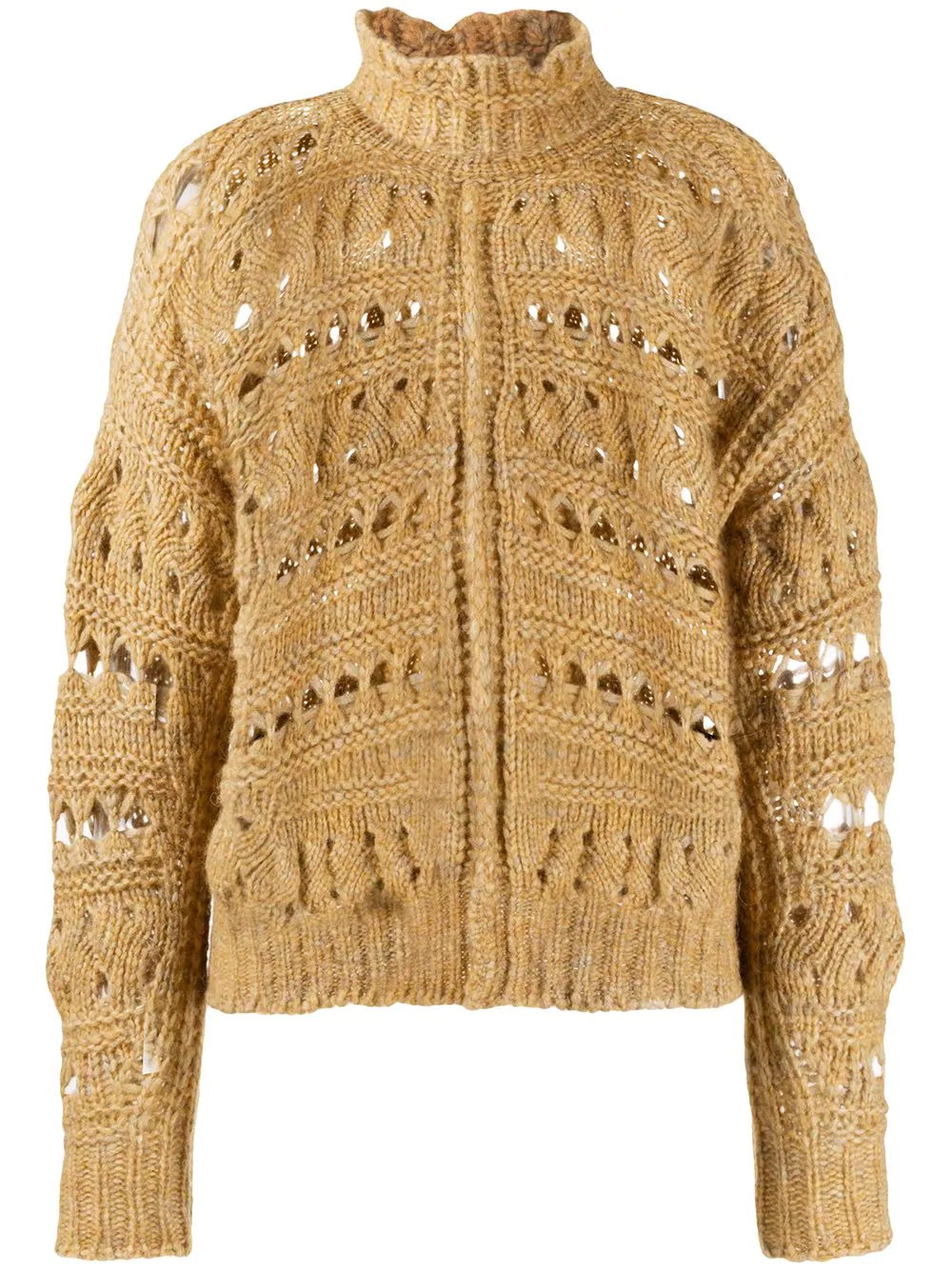 Isabel Marant open knit high neck jumper - Yellow