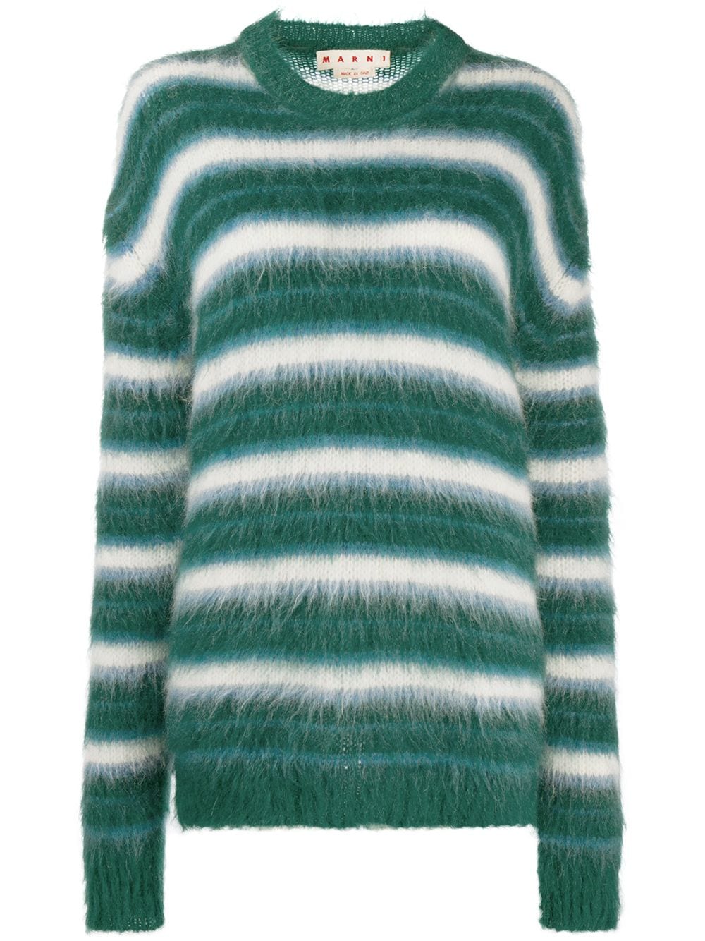 Marni striped knitted jumper - Green